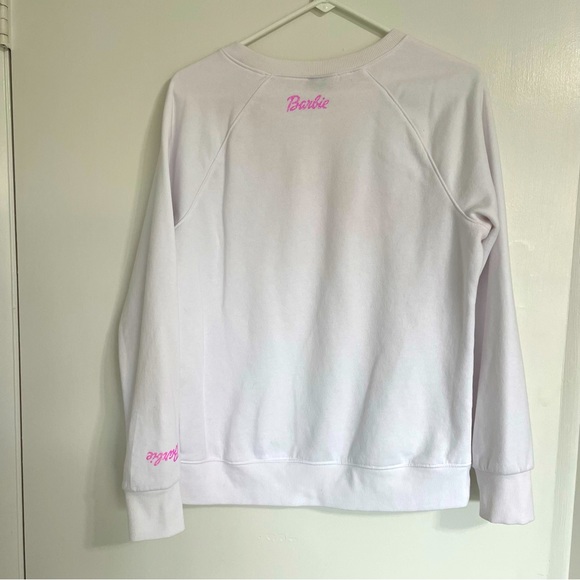 Barbie White/Pink Sweatshirt Medium - Picture 4 of 5